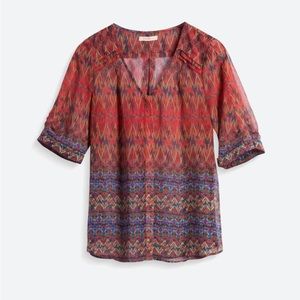 SKIES ARE BLUE-Mayven V-Neck Blouse. Size small